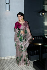 Cham Cham Blush Organza Silk Saree